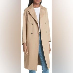 Sandro Trench Coat with Emastic Laced Back